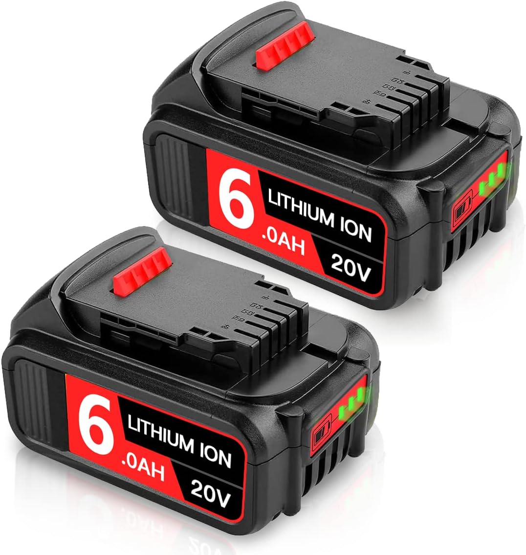 2Pack 6.0Ah 20V Replacement Battery for Cordless Power Tools R941377