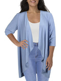 Plus Knit Open Front Duster Blazer Q926