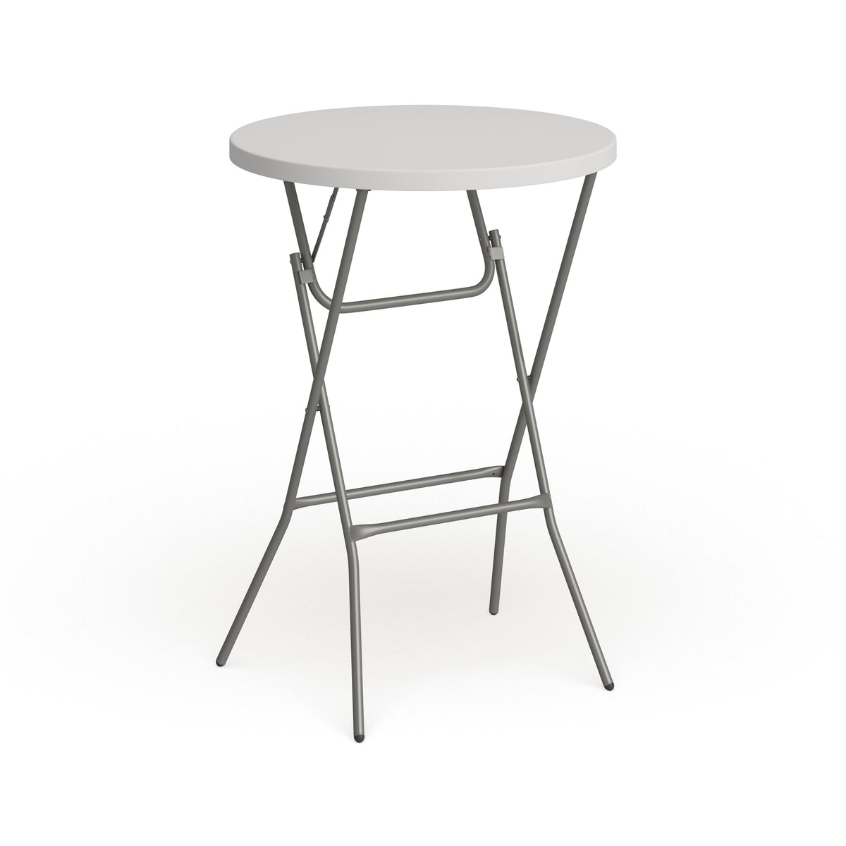 32-Inch Round Granite White Plastic Bar Height Folding Table T6181