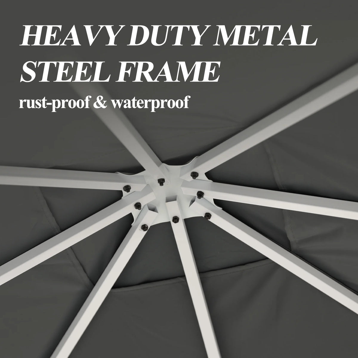 10×10FT Outdoor Patio Gazebo with Vented Polyester Roof, Powder-Coated Aluminum Frame I111