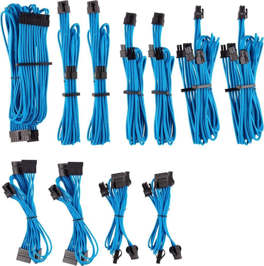 Red Individually Sleeved PSU Cables Pro Kit I667764