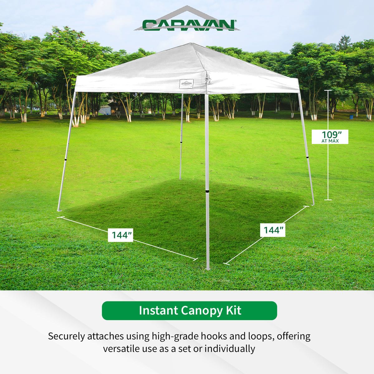 10x10' Instant Canopy Kit with 2 Slant Leg Sidewall M20692