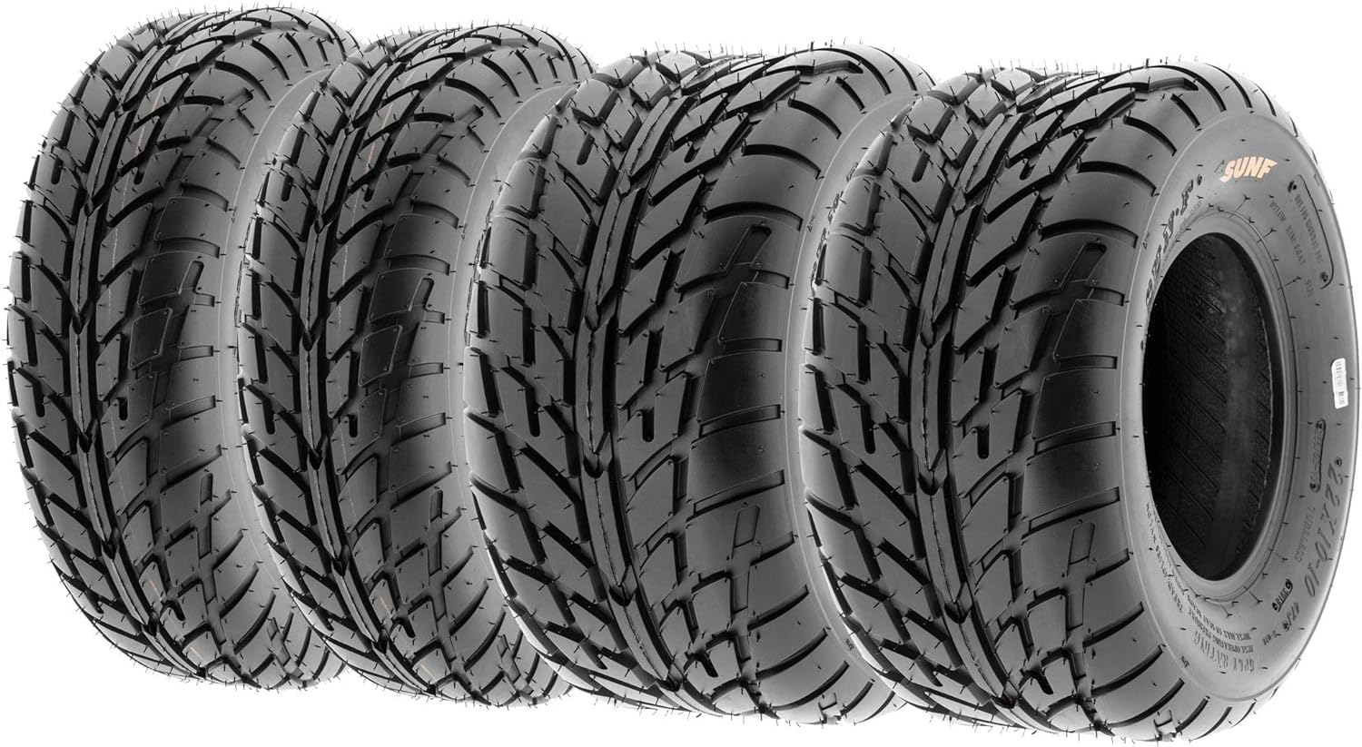 Set of 4 ATV UTV Flat Track Tires 20x7-8 Front & 18x9.5-8 Rear, 6 PR, Tubeless J577744