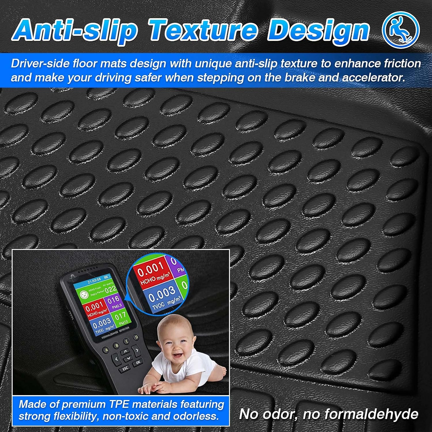 All Weather Non-Slip Floor Mats for Nissan Sentra 2020 2021 2022 1st & 2nd Row C150286