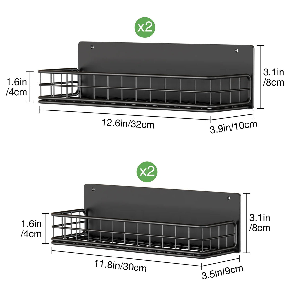Magnetic Spice Rack, 4 Pack Refrigerator Storage Shelf W12214