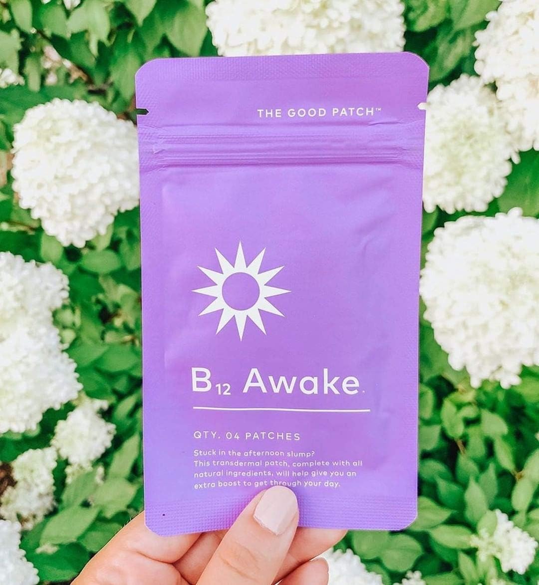 B12 Awake Patch with Caffeine and Green Tea Extract (16 Patches) Pack of 2 W34407