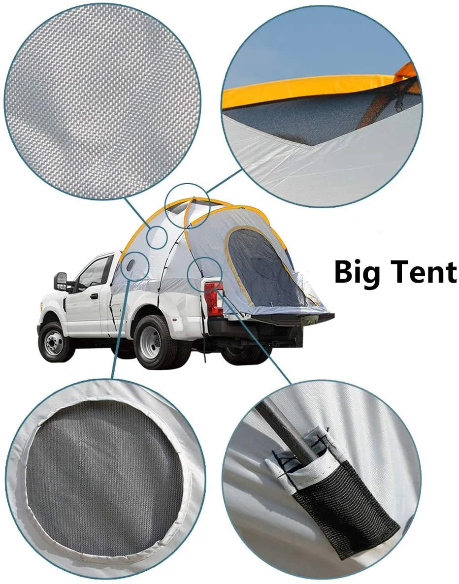 Truck Tent for Truck Beds, Grey/Orange, L N124