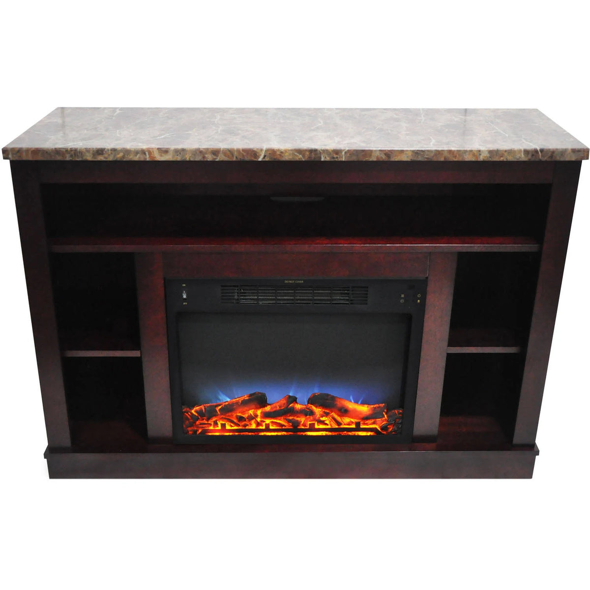 Mahogany Electric Fireplace with Multi-Color LED Insert J587