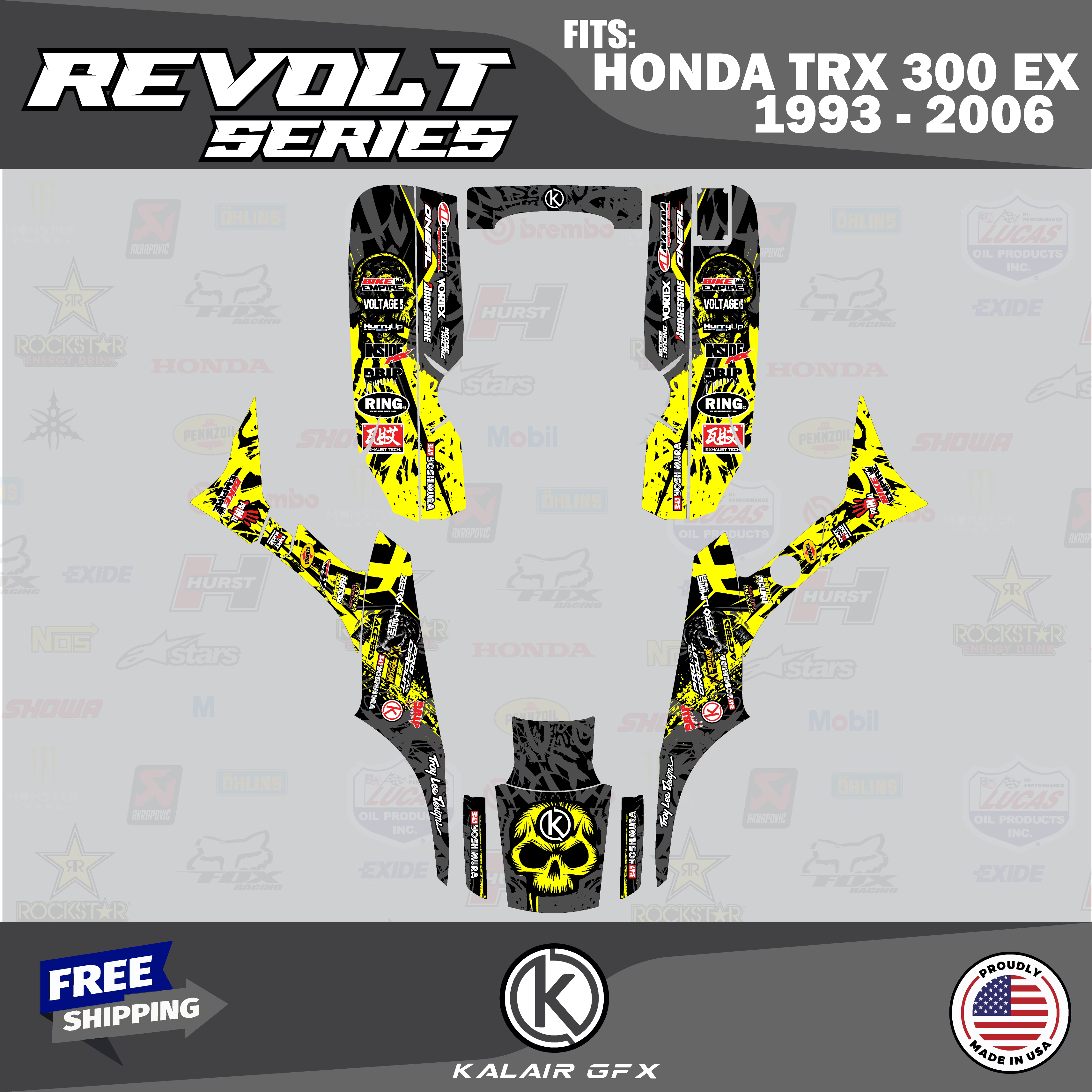Graphics Kit for Honda ATV TRX 300EX K822