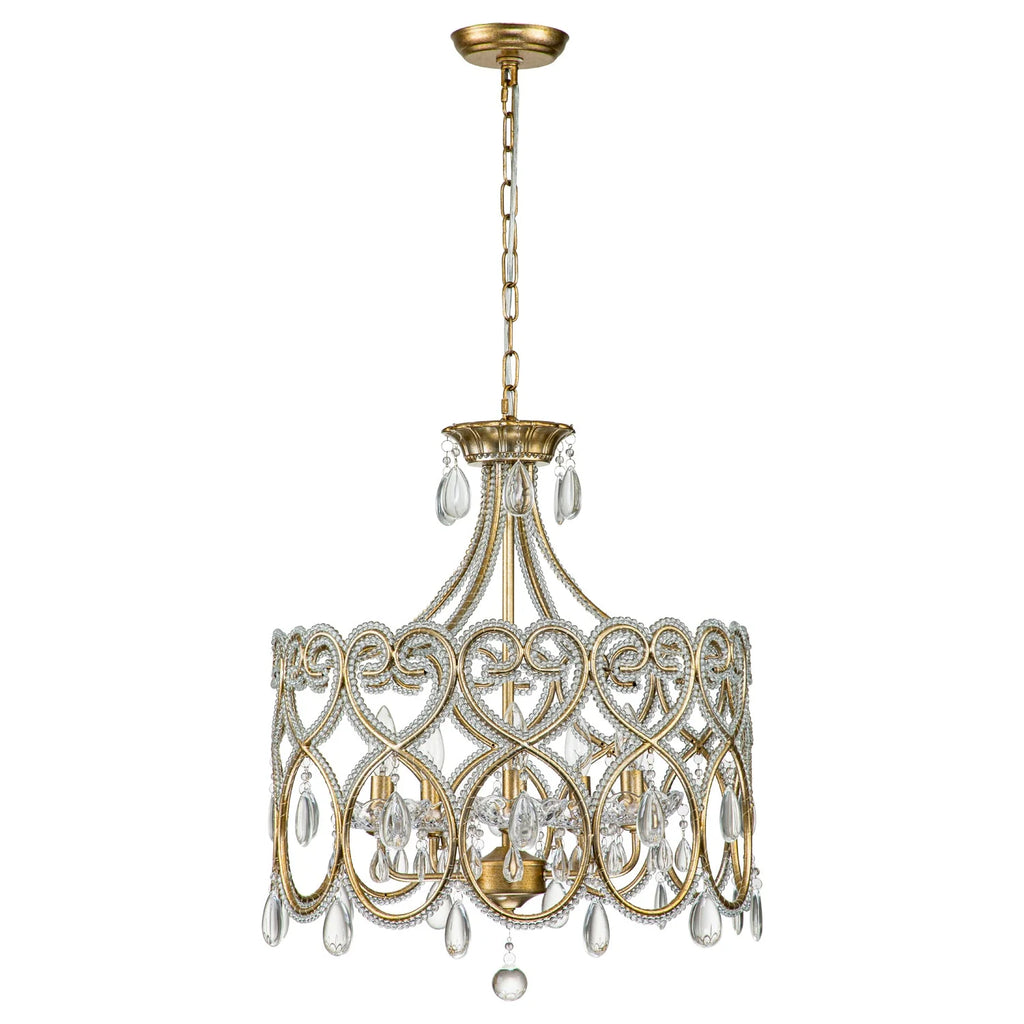 5-Light Crystal Drum Chandelier C75418