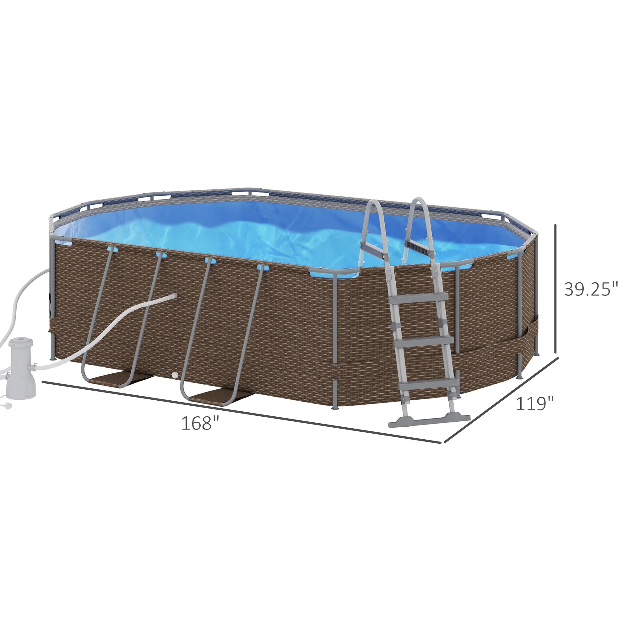 Brown Frame Swimming Pool Q625762