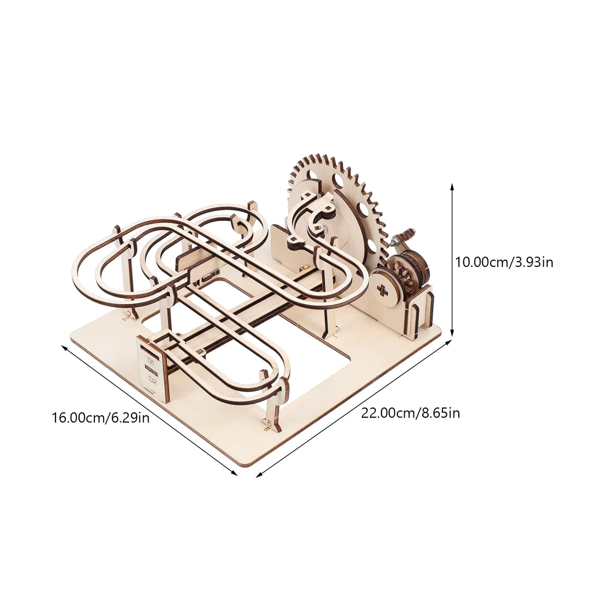 3D Wooden Puzzles Marble Run Set DIY Roller Coaster Toys Mechanical Model N626