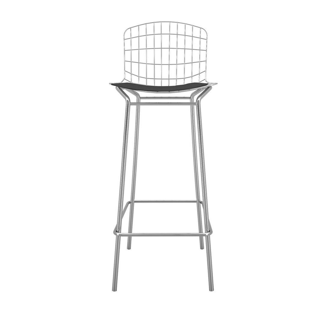 Silver and Black Barstool H147