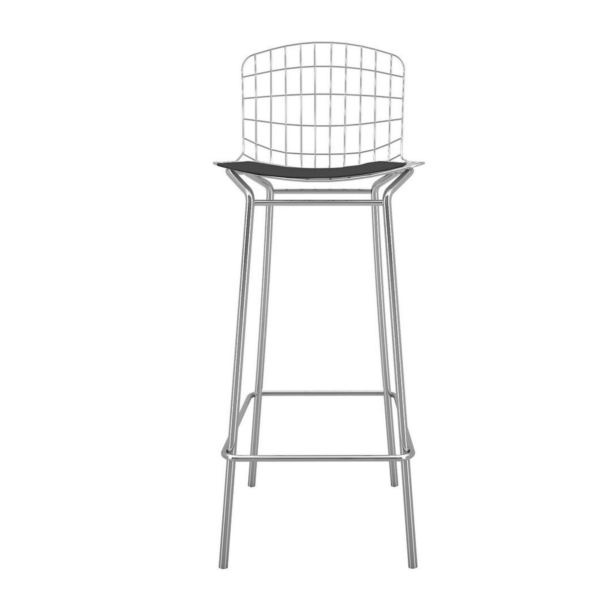 Silver and Black Barstool H147