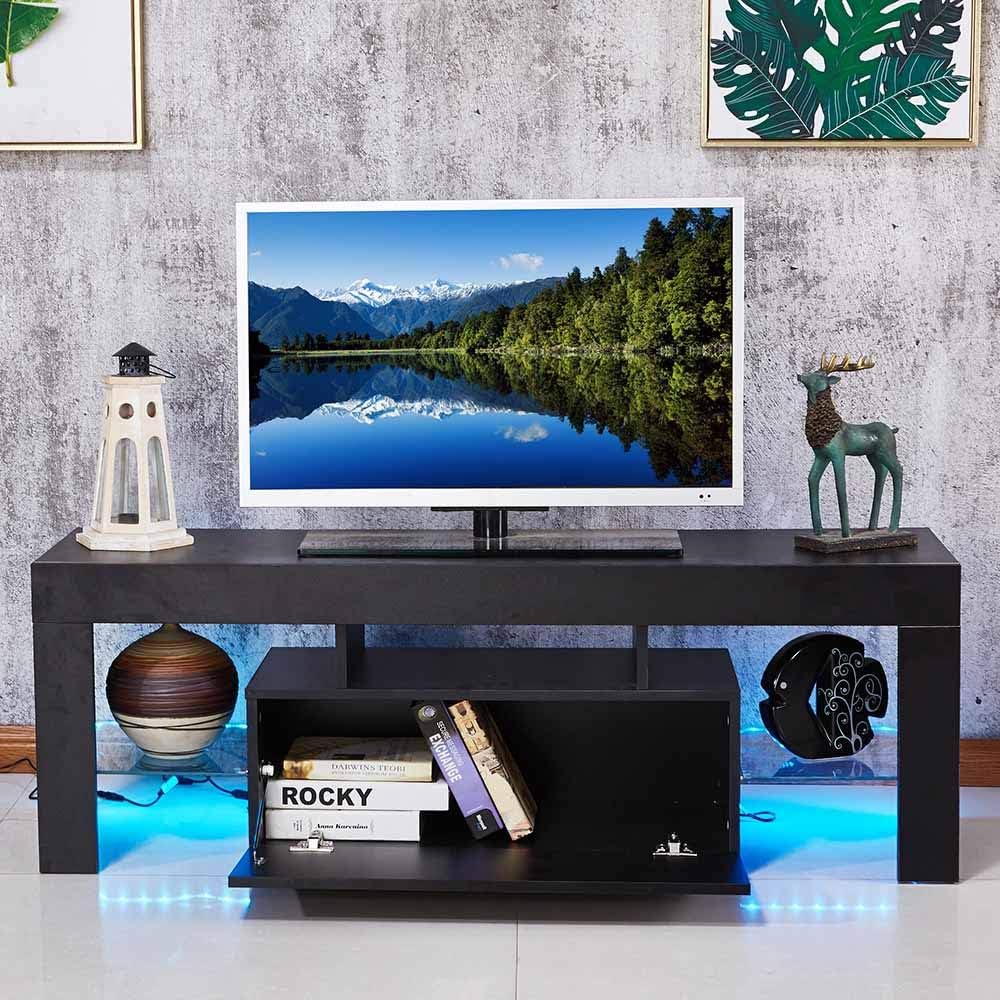 White 51.2 TV Stand Cabinet with Storage D5460