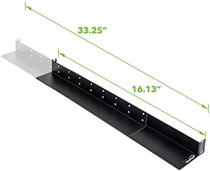 1U Rack Mount 4-Post Shelf Rail Full Depth 33.5 Inches Pack of 2 F43795