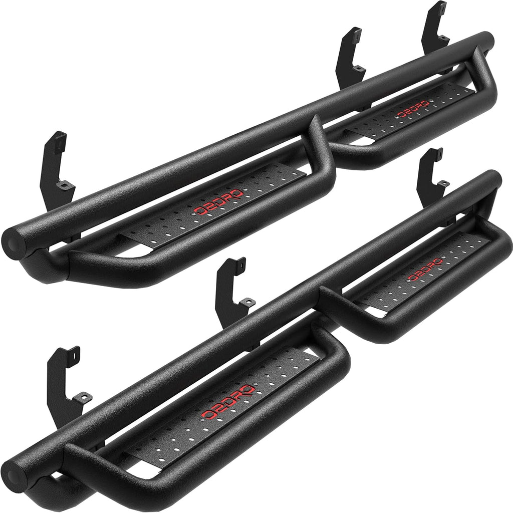6'' Drop Side Step Black Powder Coated All-Steel Nerf Bar P491