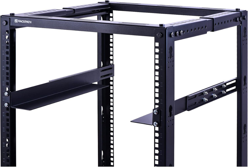 1U 4-Post Server Rack Rail, 20.2-32 Inch Adjustable Depth, 110lbs Capacity H376051