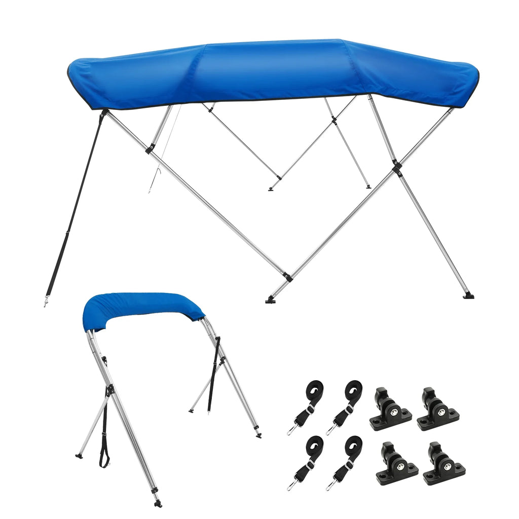 4 Bow Bimini Top Boat Cover 900D Polyester Aluminum Frame 91"-96" W J67575