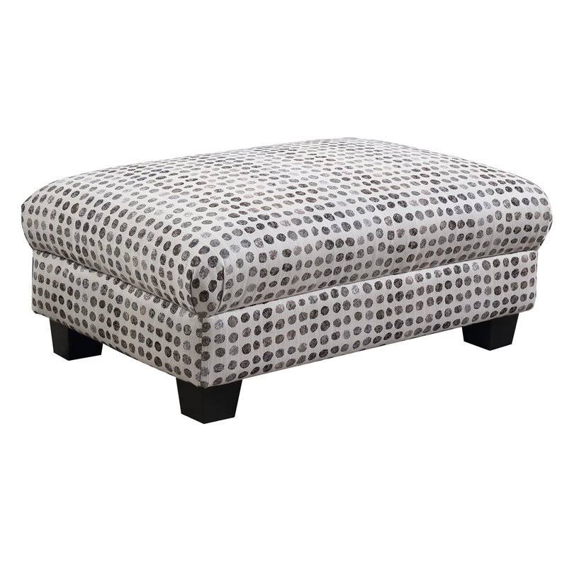 Gray Ottoman with Block Legs U664