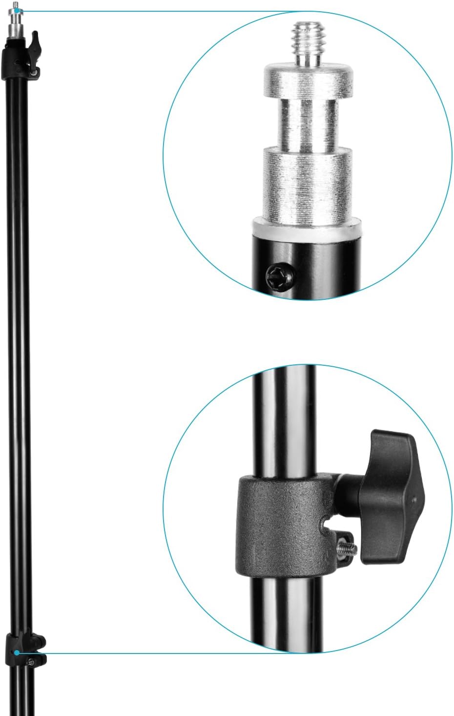 2 Pieces Bi-color 660 LED Video Light and Stand Kit with Barndoor F8952