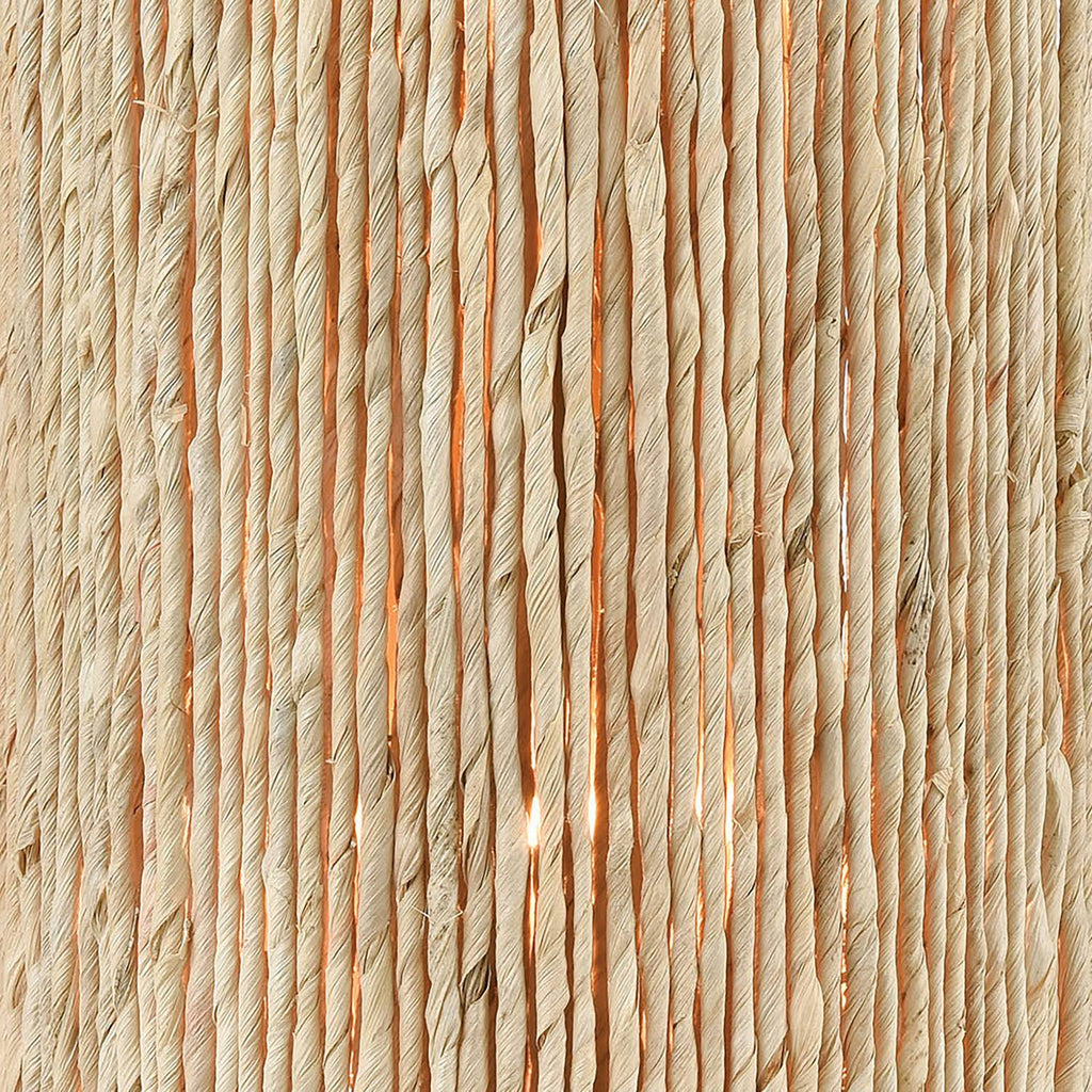 2-Light Satin Brass Sconce with Abaca A50458