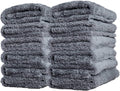 Grey Edgeless Microfiber Towel 480gsm 16 x 16 inches 12 Pack K3327