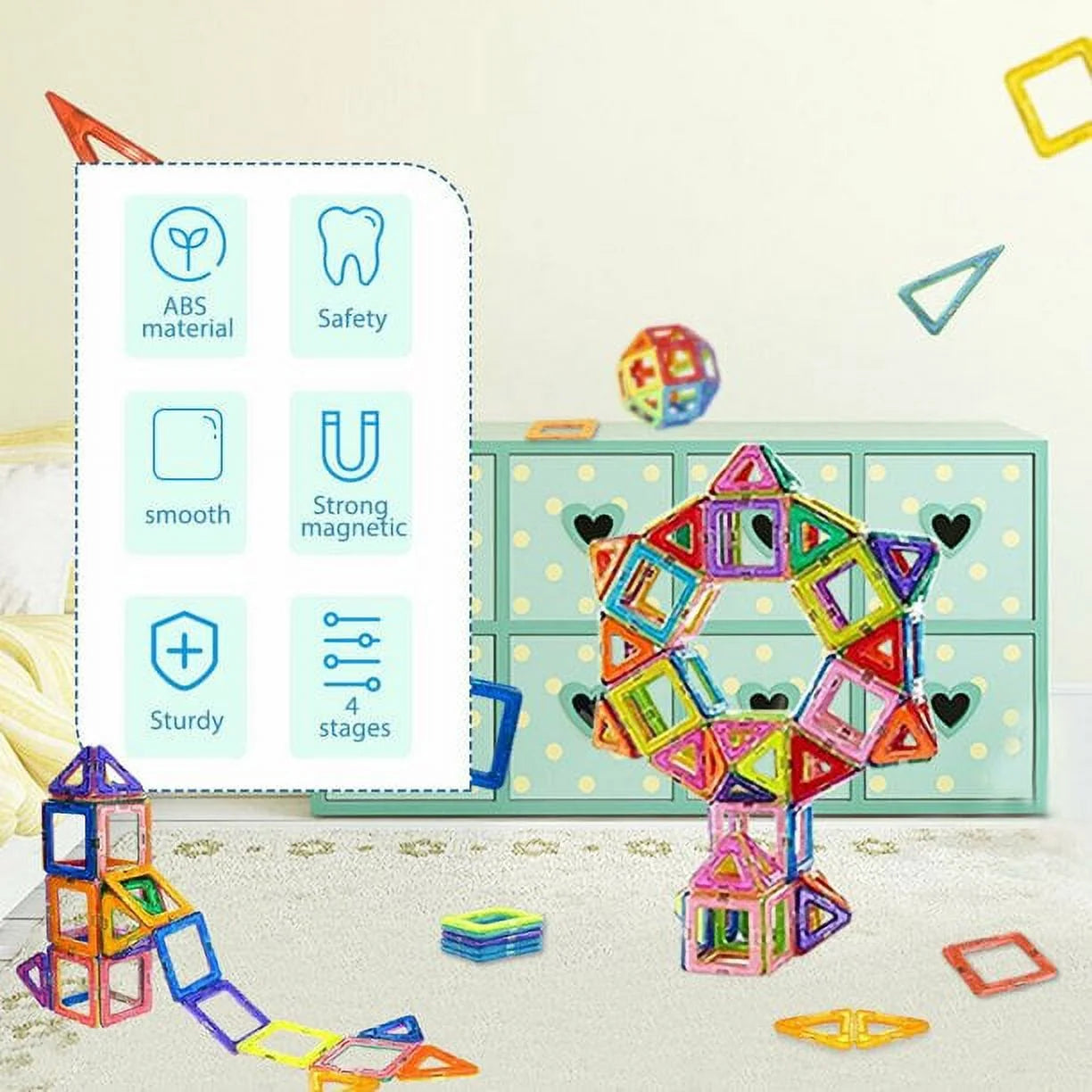 Magnetic Tiles Building Set 100pcs X197