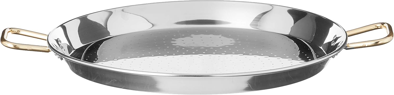 16-Inch Stainless Steel Paella Pan, 40cm Pack of 2 W3599