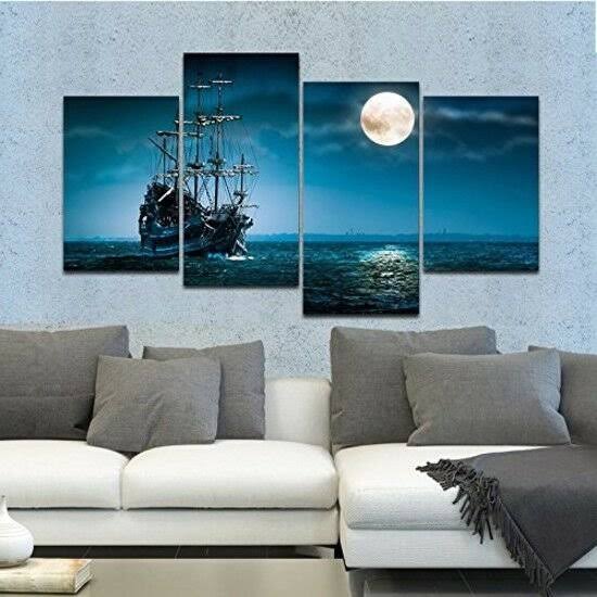 4 Piece Framed Seascape Artwork F810