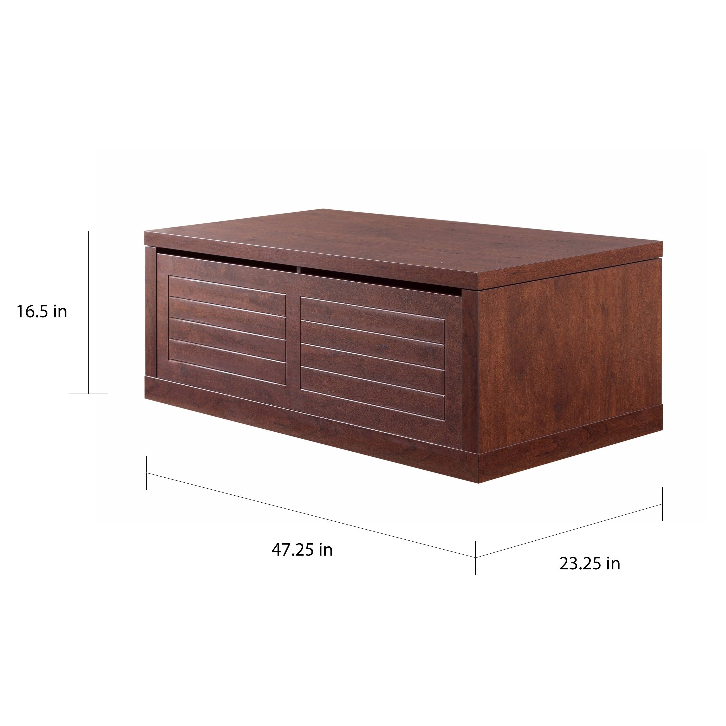 Rustic Storage Coffee Table Vintage Walnut B9078