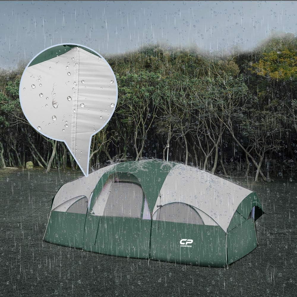 8 Person Weather Resistant Family Tent with Carry Bag H655