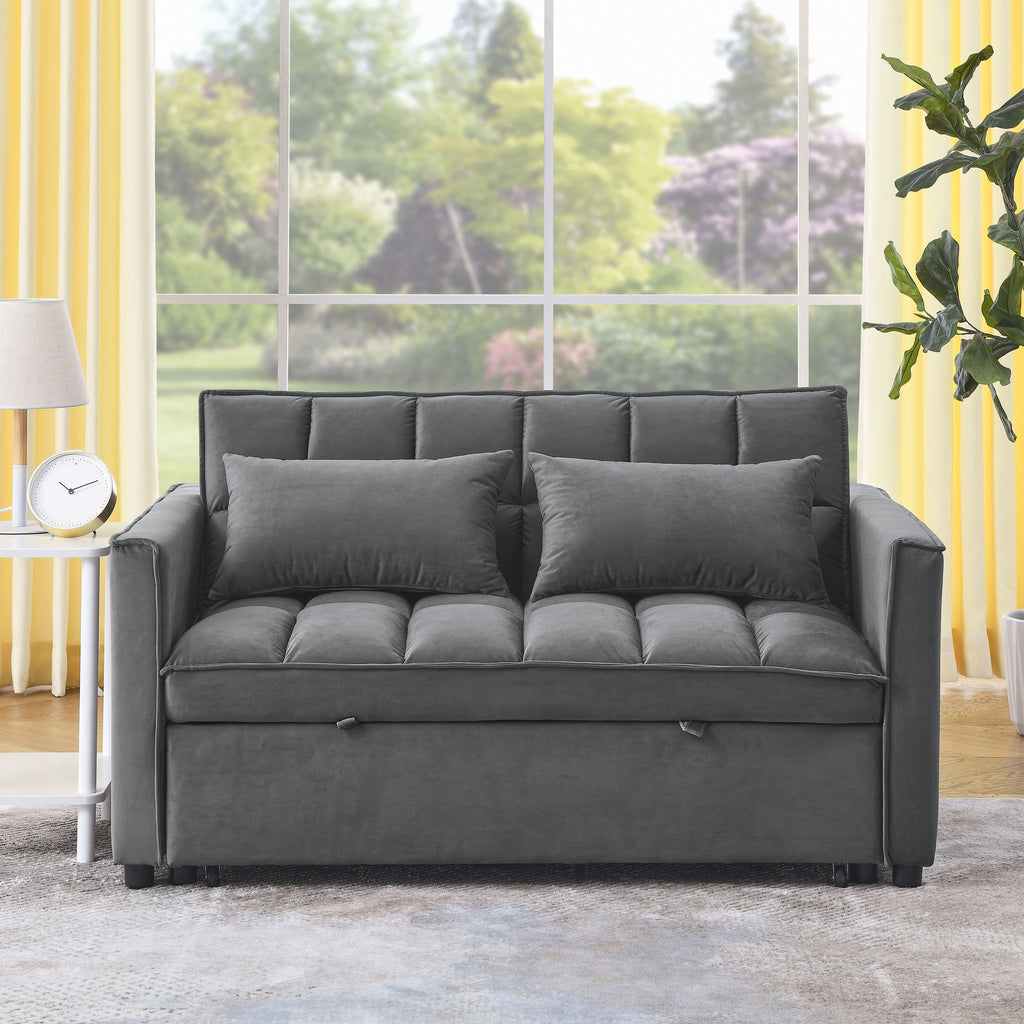 Velvet Beige 3-in-1 Sleeper Sofa E2966