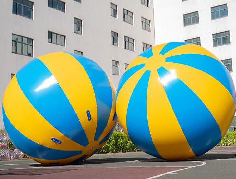 PVC Color Matching Inflatable Beach Ball with 4 Handles and Fan Diameter 59 Inch S473381