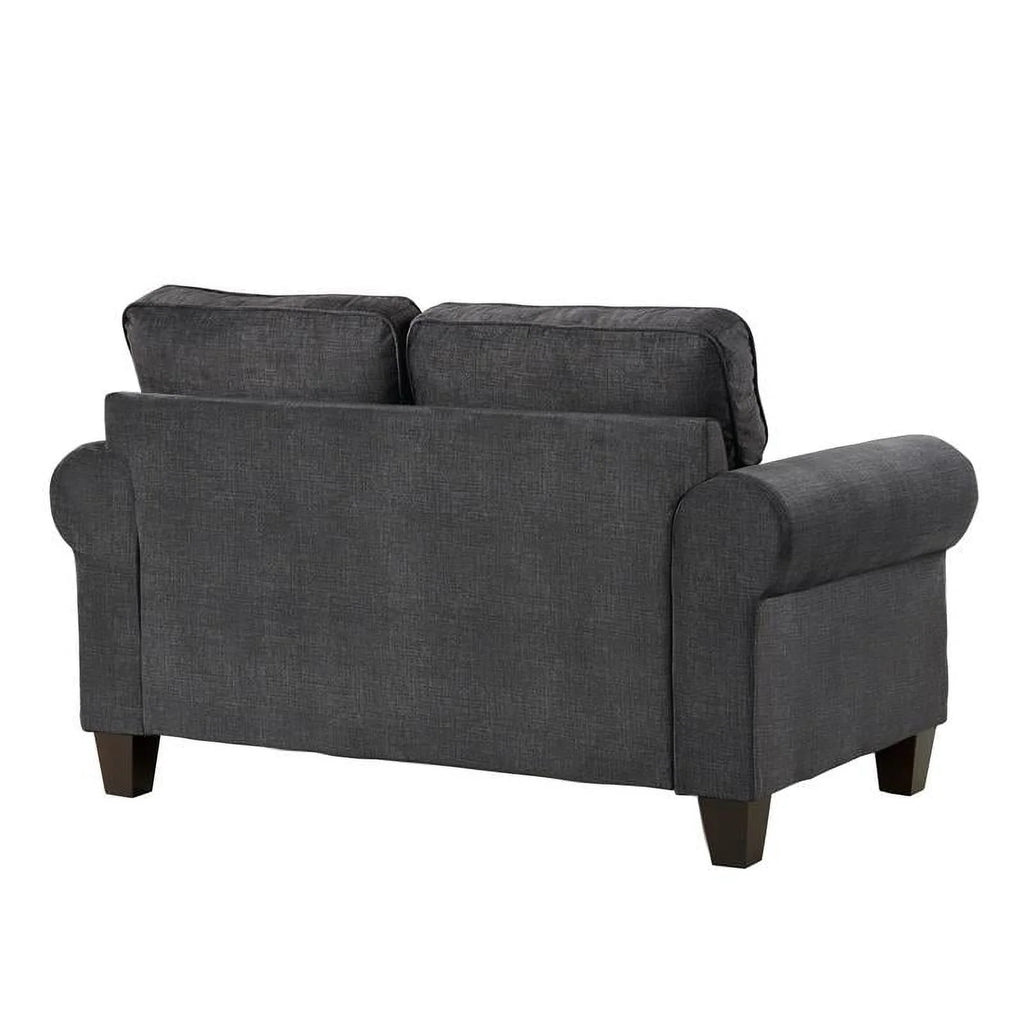 Dark Gray Microfiber Loveseat W886785