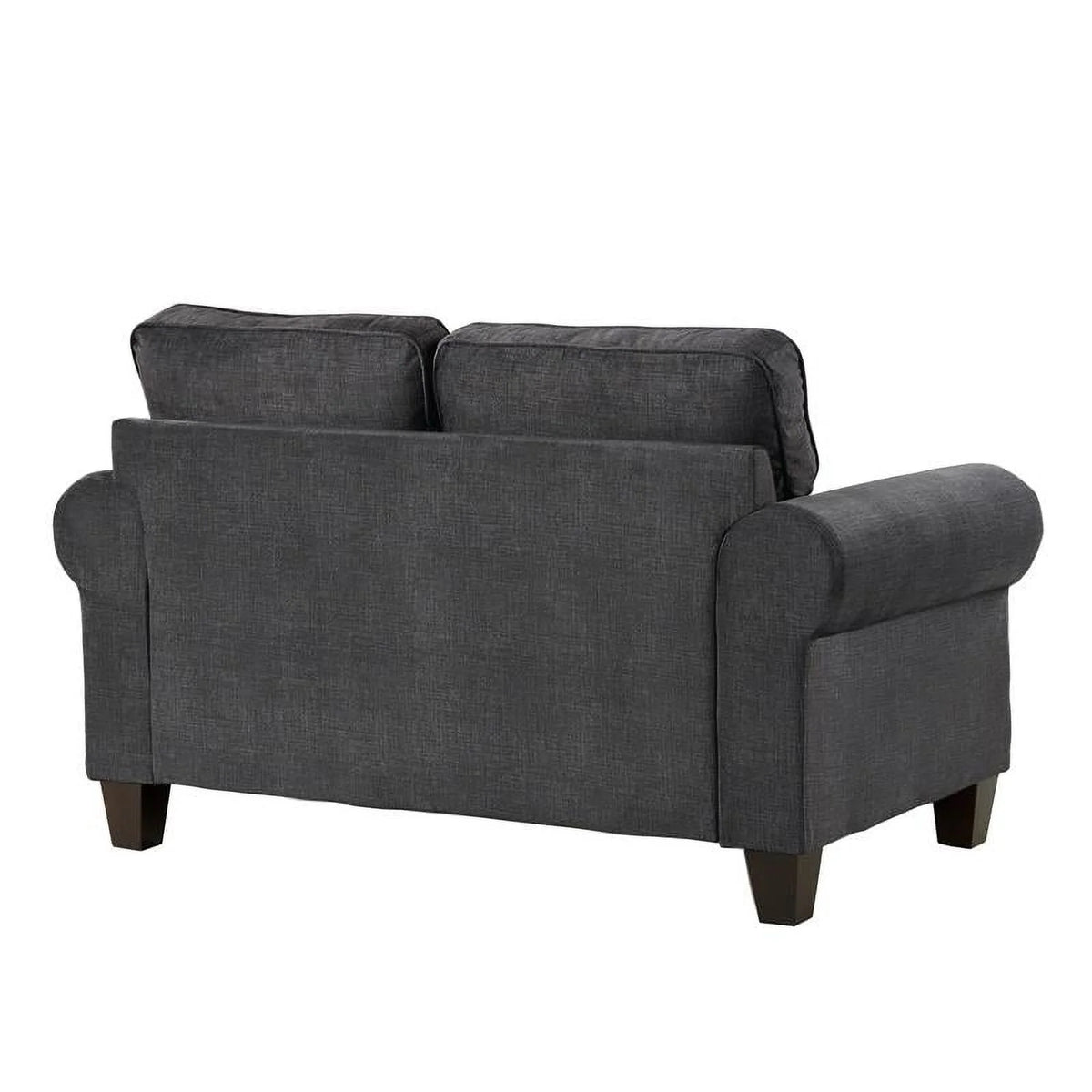 Dark Gray Microfiber Loveseat W886785