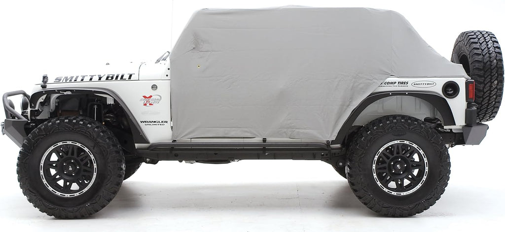 Gray Water-Resistant Cab Cover with Door Flap T99832
