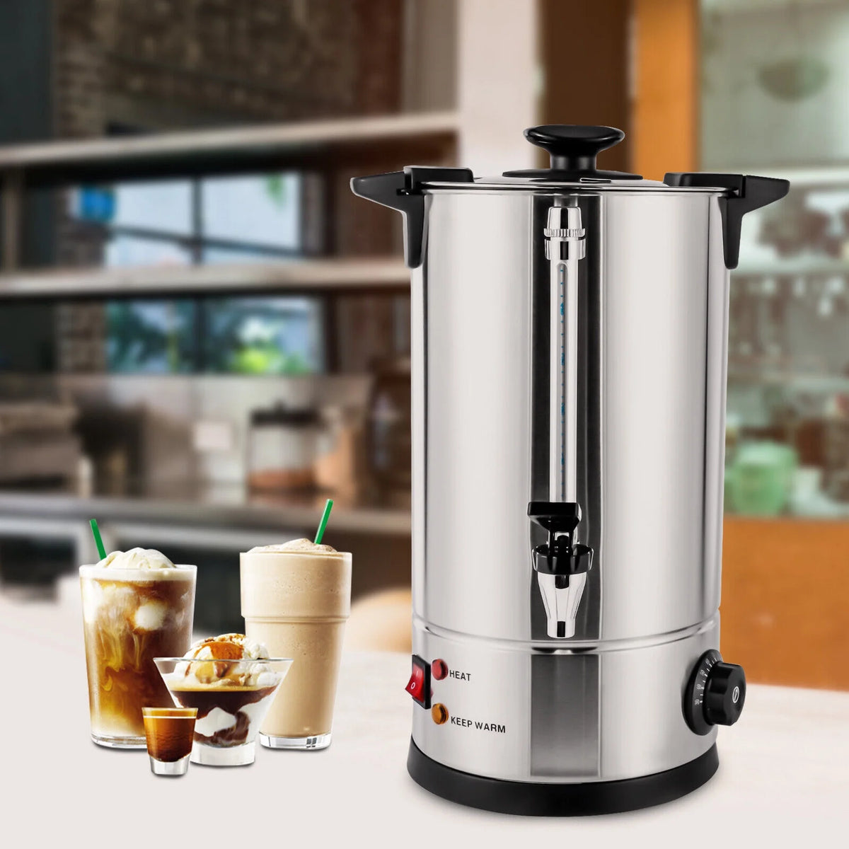 10L Stainless Steel Hot Water Boiler Urn 1000W K916316