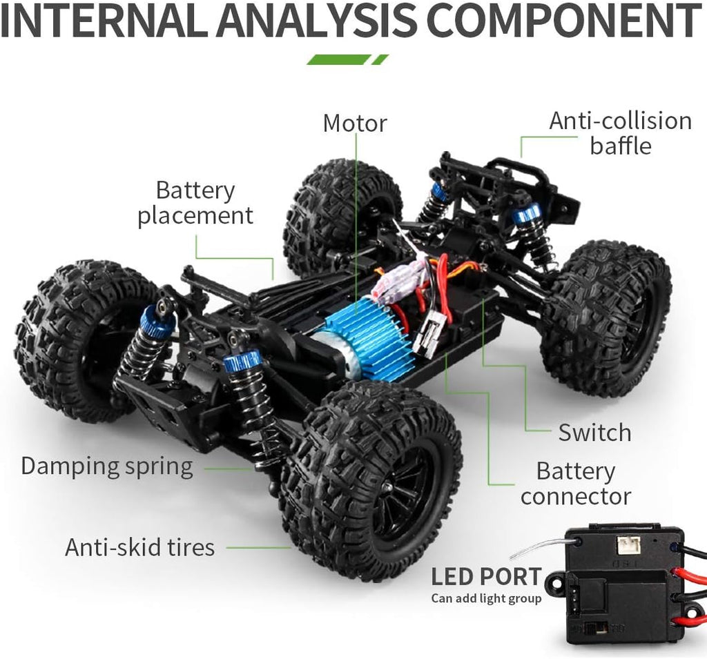 1:16 Scales 35+ kmh 4WD 2.4Ghz Off-Road RC Car I344