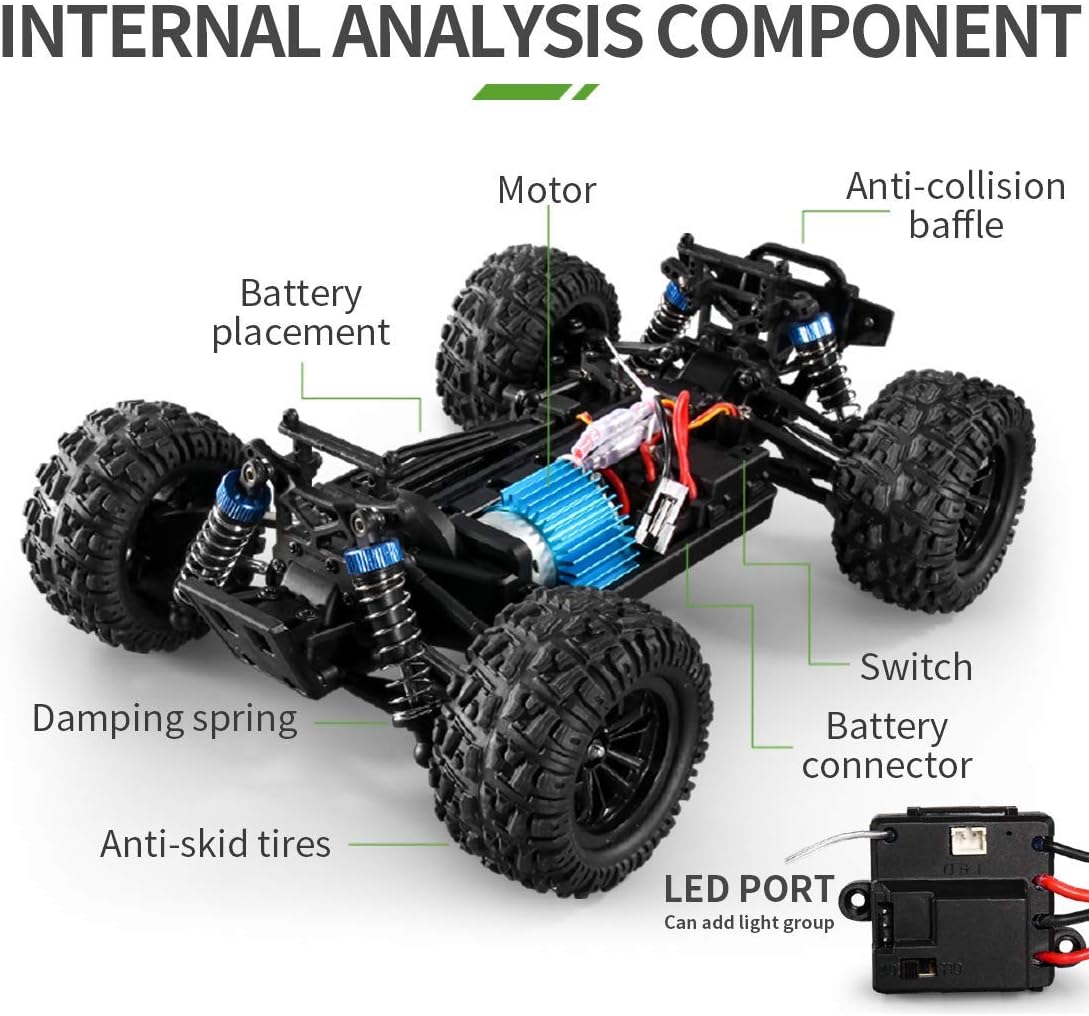 1:16 Scales 35+ kmh 4WD 2.4Ghz Off-Road RC Car I344