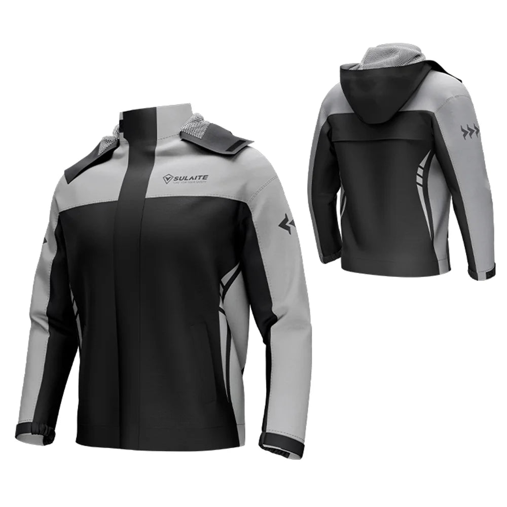 Waterproof Motorcycle Rain Suit Jacket and Pants with Storage Bag F62338
