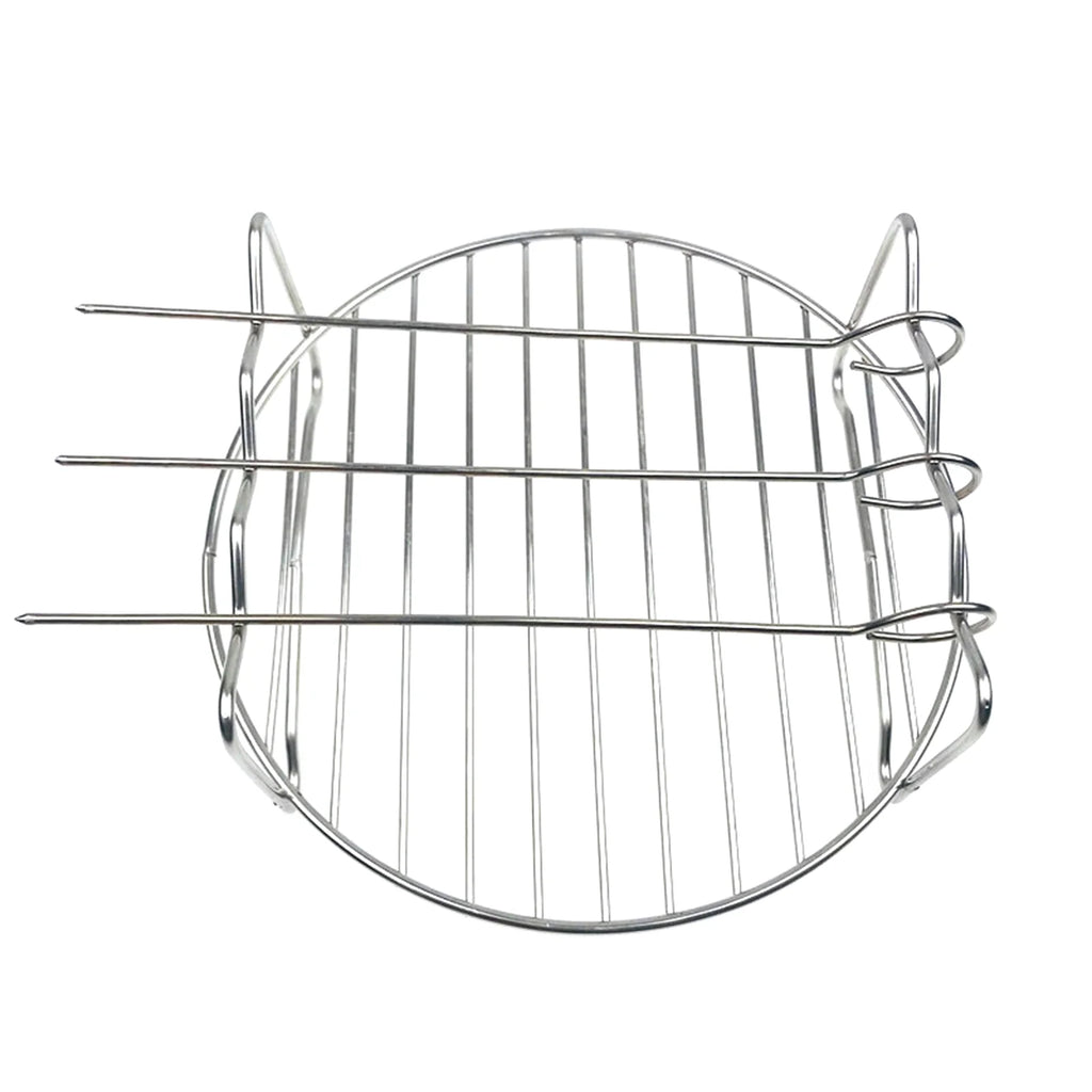 10Pcs Air Fryer Accessory Kit Frying Baking Pan Rack Pizza Tray Metal Holder Bread Bracket Cupcake Mould Set U537