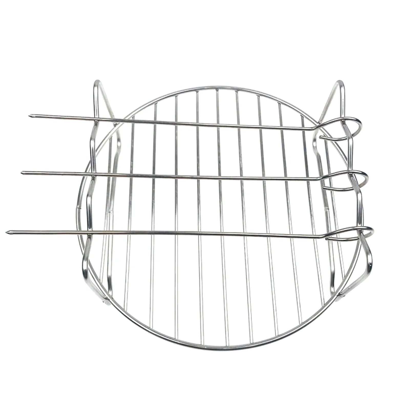 10Pcs Air Fryer Accessory Kit Frying Baking Pan Rack Pizza Tray Metal Holder Bread Bracket Cupcake Mould Set U537