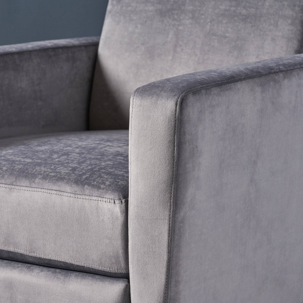 Gray High Leg Push-Back Recliner with Stainless Steel Legs Z648