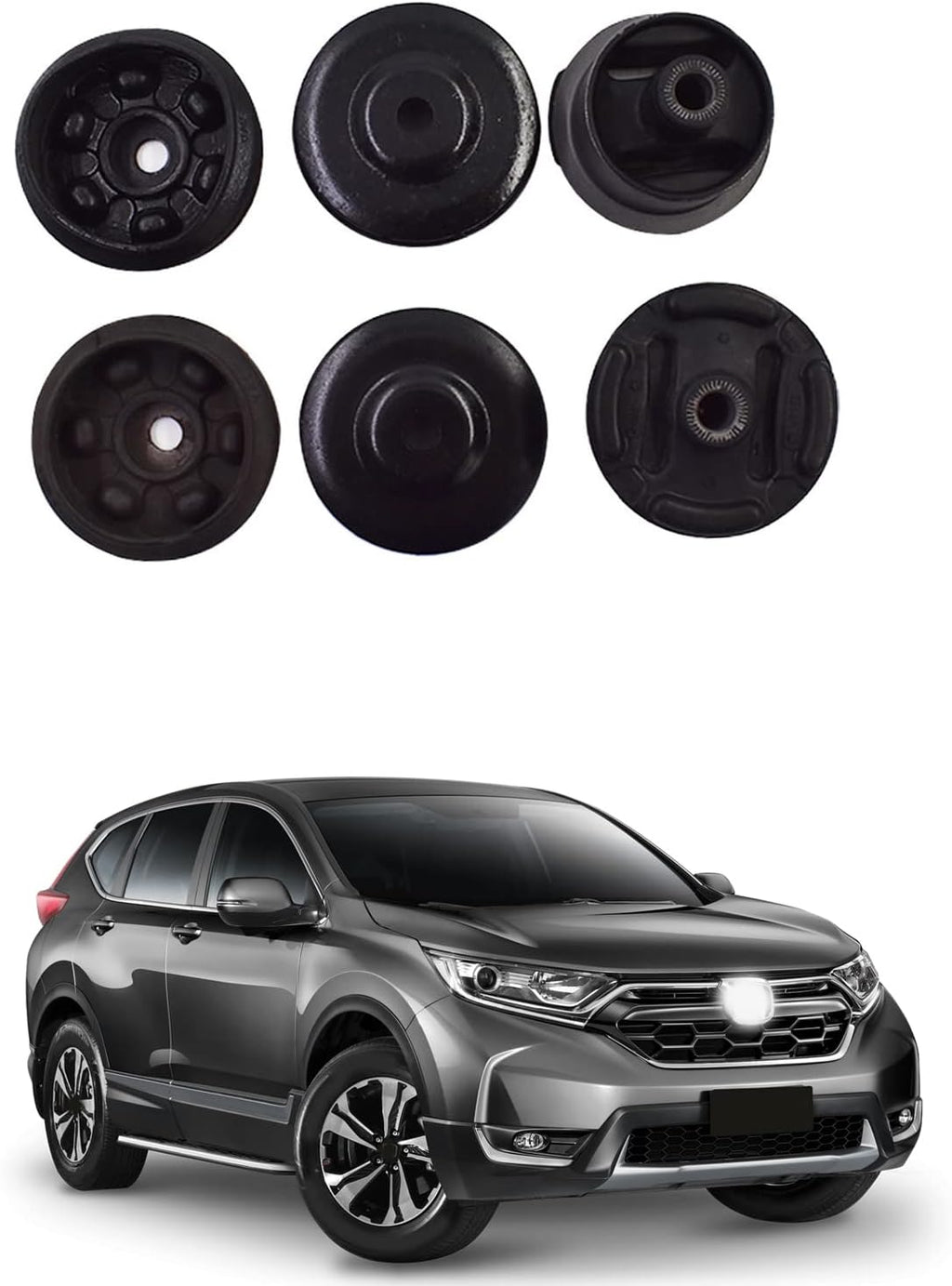 6-Pack Rear Differential Arm Mounting Bushing and Support Rubber Replacement for Honda CR-V Civic 1997-2012 Pack of 2 P13911