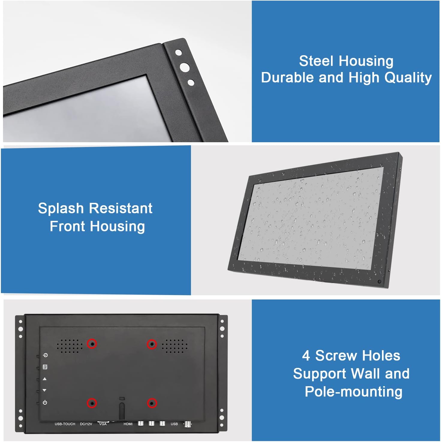 12.1 Inch Touchscreen Monitor with HDMI/VGA/BNC/AV/USB Input K9414
