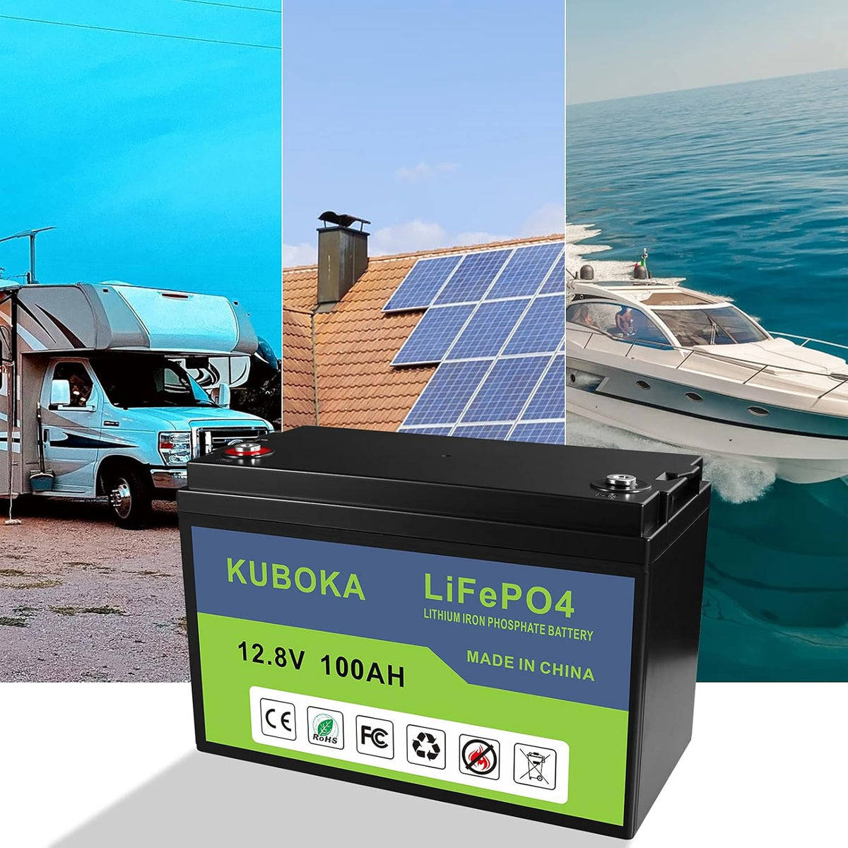12V 100Ah Lifepo4 Battery with Built-in BMS O72612