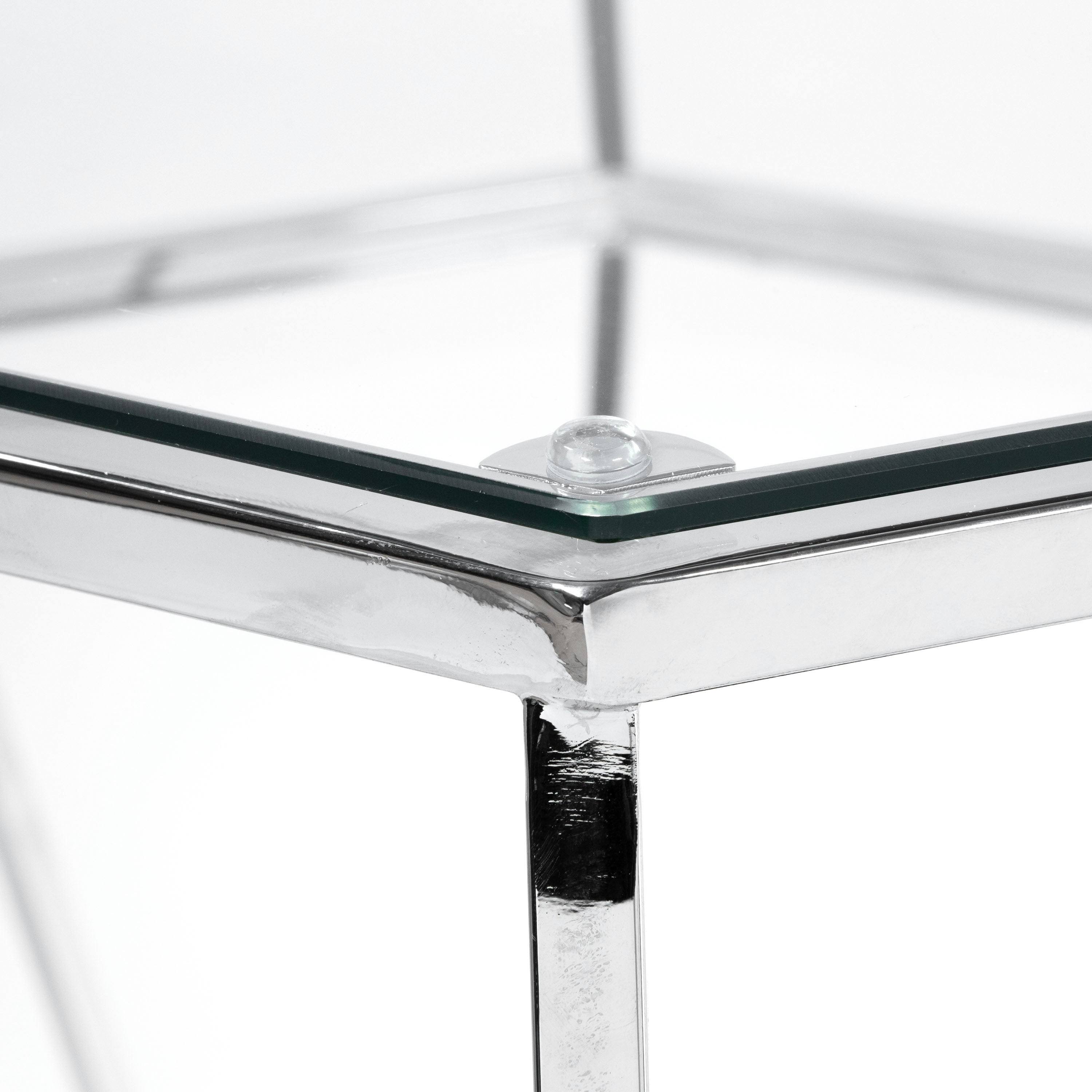 Chrome Glass Top End Table U240