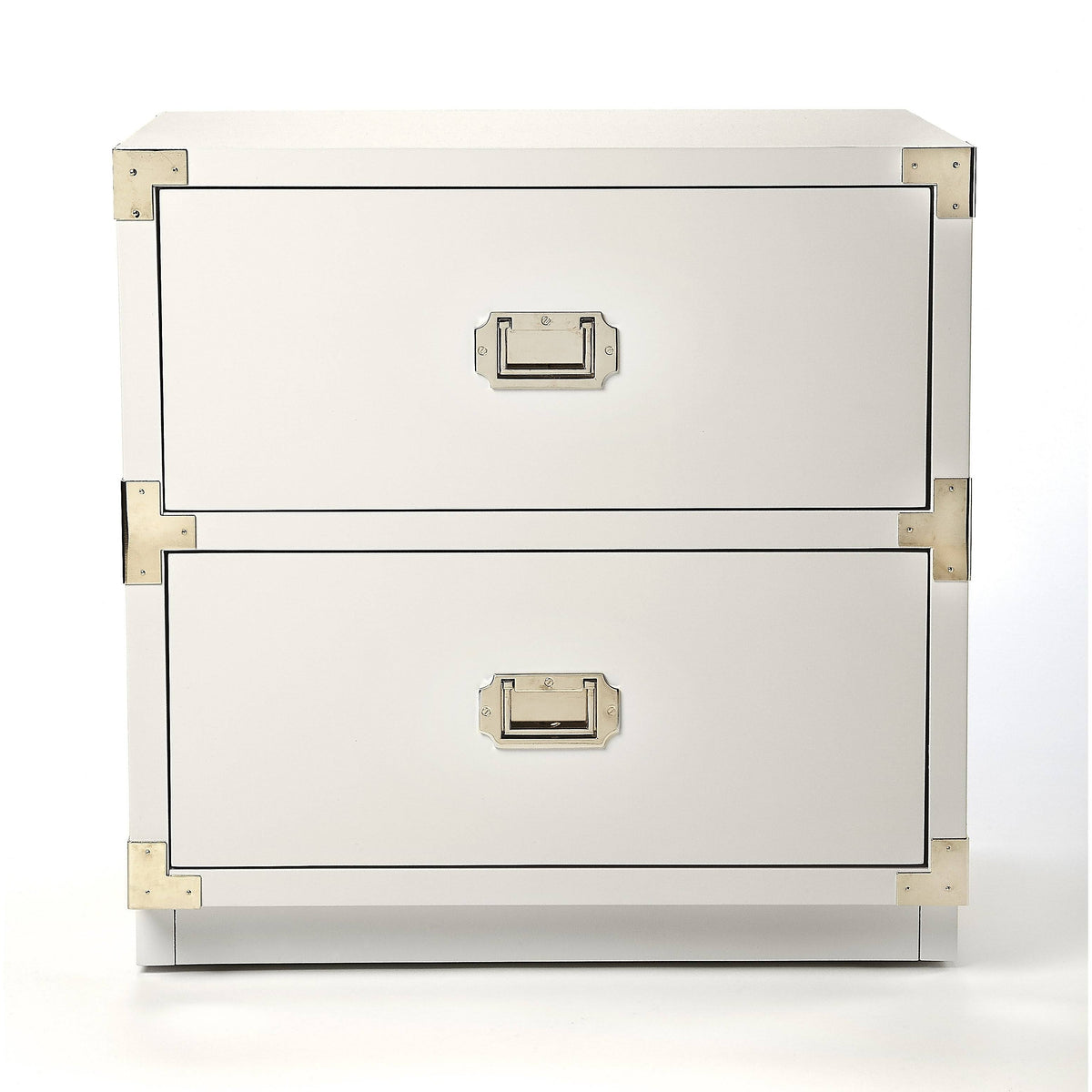 2 Drawer White Campaign Chest R221029