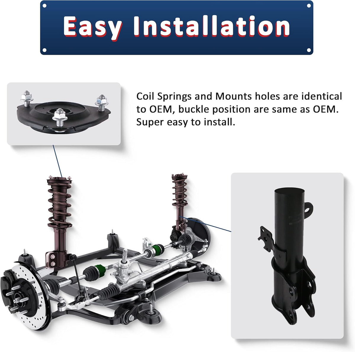 Rear Complete Strut Spring Shock Absorber W204404